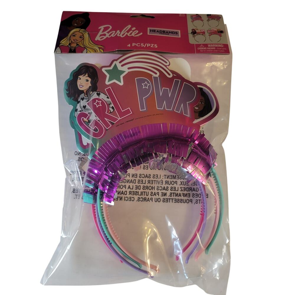 Barbie Party Headbands 4-Pack Birthday Girl Power Dream Favors Kids Accessories
